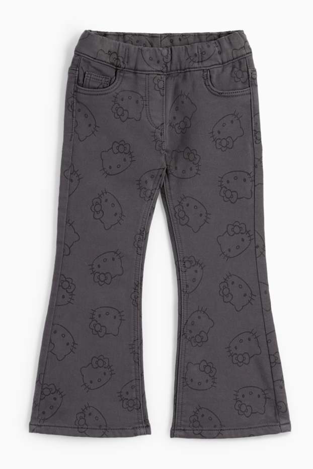 Copii - Fete - Hello Kitty - pantaloni termoizolanți - gri închis