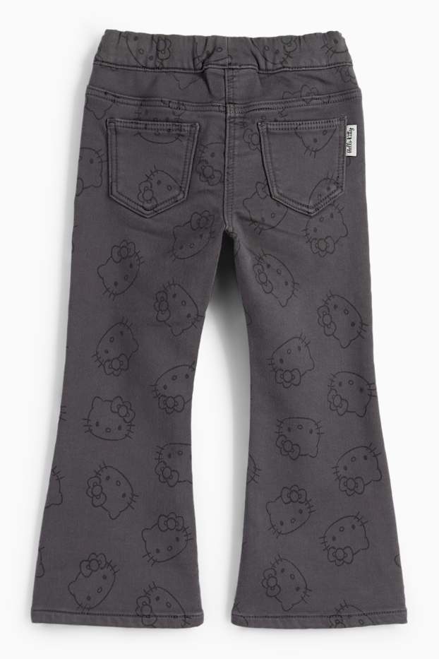 Copii - Fete - Hello Kitty - pantaloni termoizolanți - gri închis