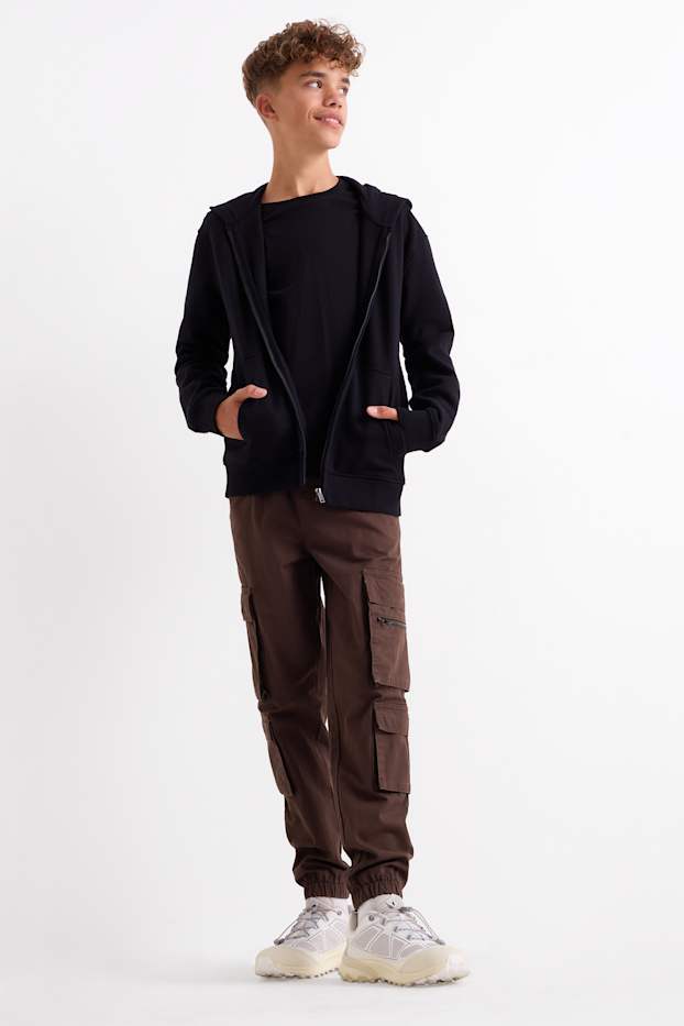 Nen - Pantalons cargo - marró fosc