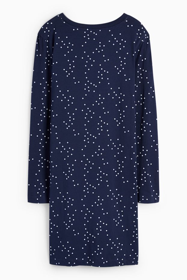 Dona - Camisa de dormir - de piquets - blau fosc