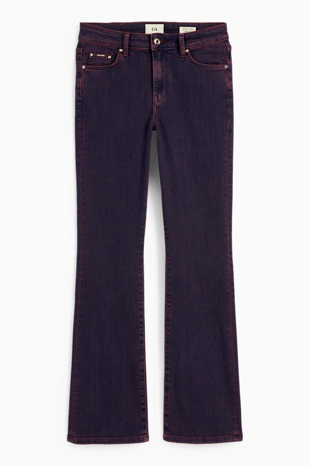 Damen - Bootcut Jeans - Mid Waist - dunkeljeansblau