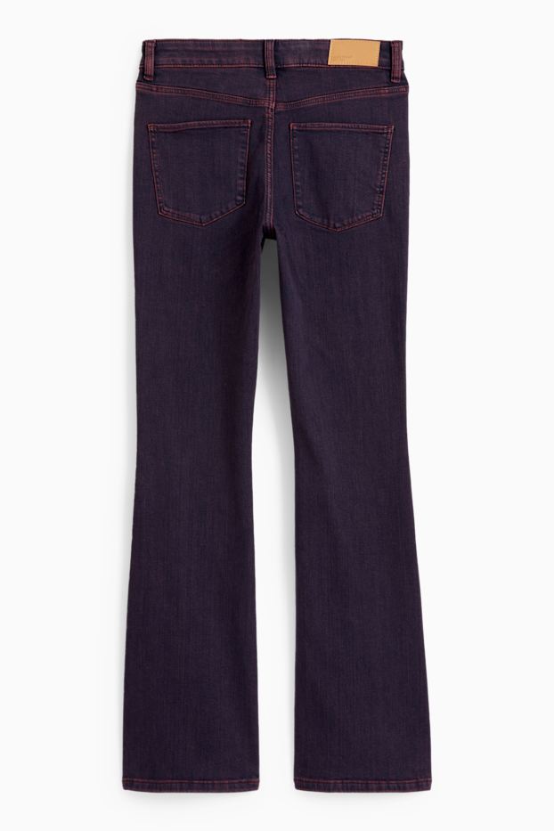 Damen - Bootcut Jeans - Mid Waist - dunkeljeansblau