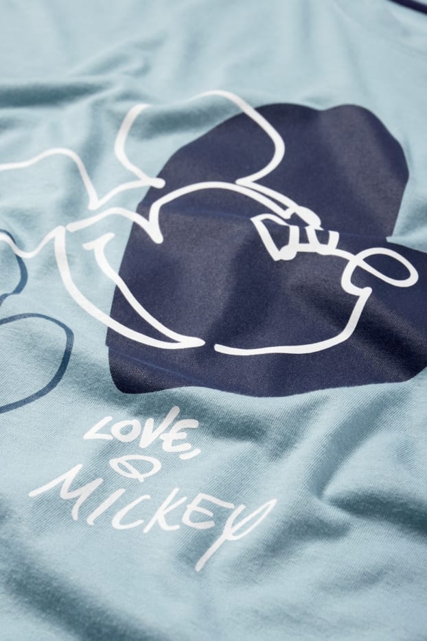 Damen - Pyjama - Micky Maus - hellblau