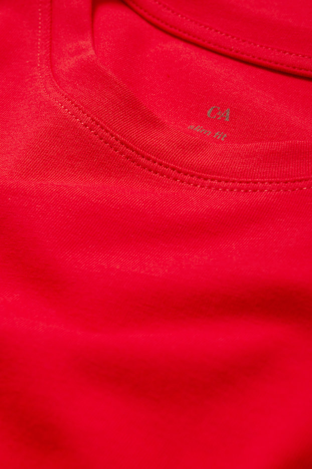 Femmes - Haut basique à manches longues - rouge