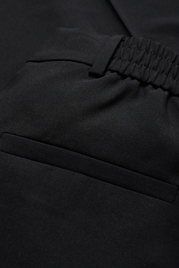 Dames - Pantalon - high waist - wide leg - zwart