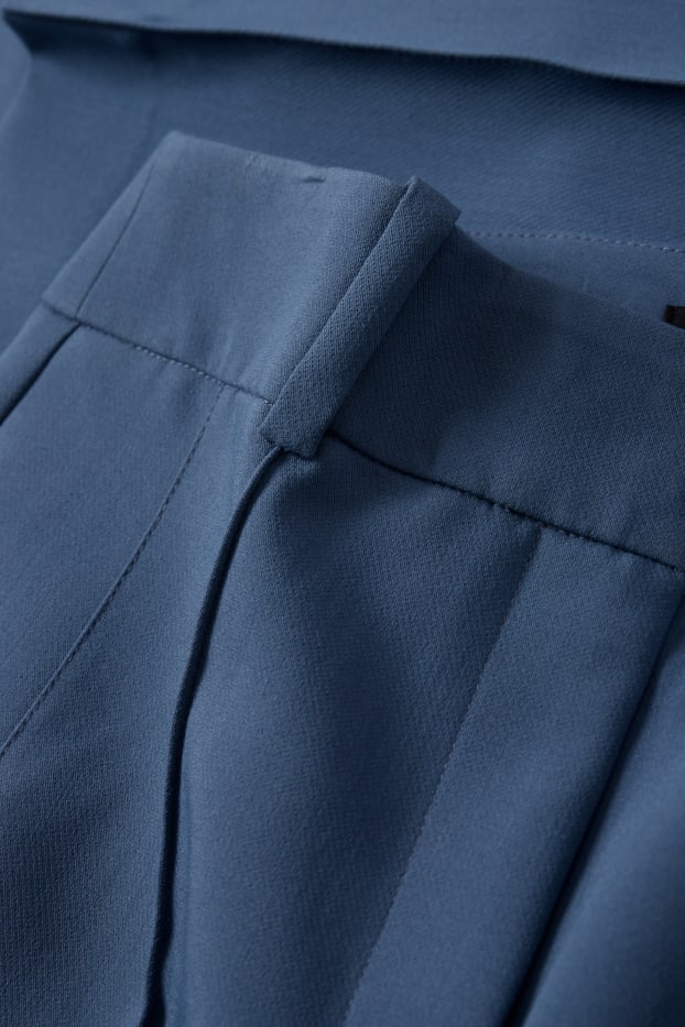 Femmes - Pantalon de bureau - high waist - wide leg - bleu