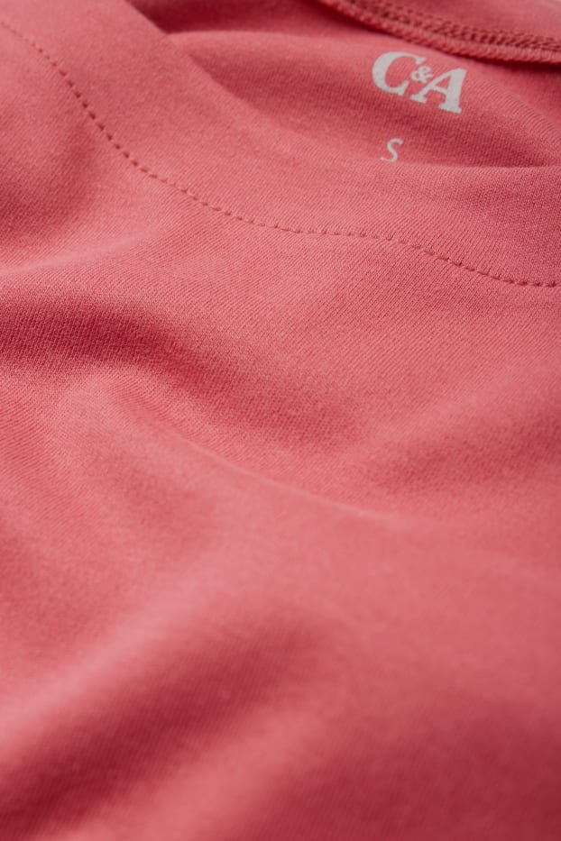 Mujer - Camiseta básica de manga larga - fucsia