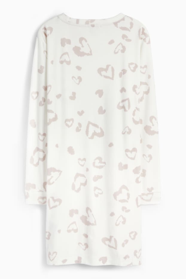 Women - Nightdress - patterned - cremewhite