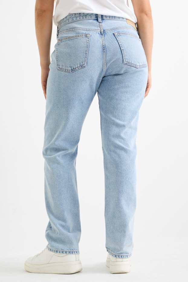 Dámské - Vintage straight jeans - high waist - džíny - světle modré