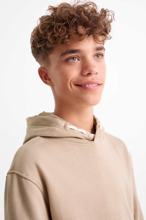 Nen - Dessuadora amb caputxa - beix