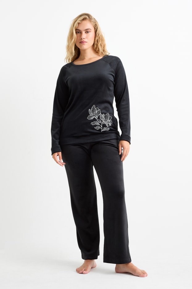 Femei - Pijama de iarnă - negru