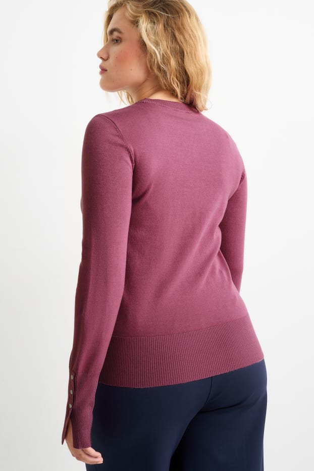 Femmes - Pull en fine maille - violet