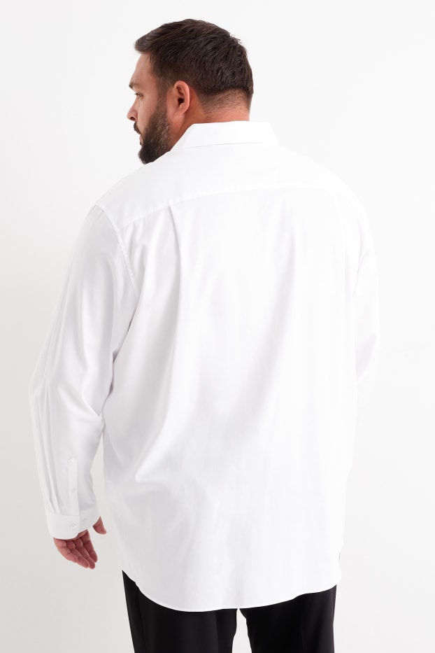 Men - Shirt - regular fit - kent collar - easy-iron - cremewhite