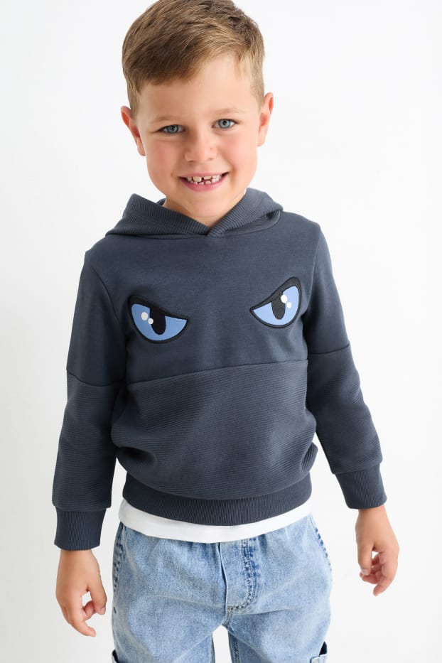 Enfants garçons - Dragon - sweat à capuche - bleu foncé