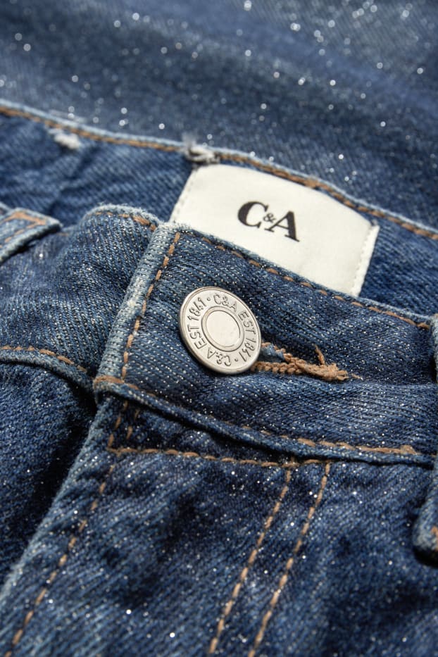 Femmes - Wide leg jean - mid waist - jean bleu