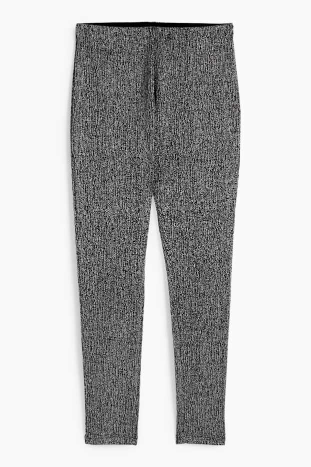 Donna - Leggings - effetto brillante - grigio