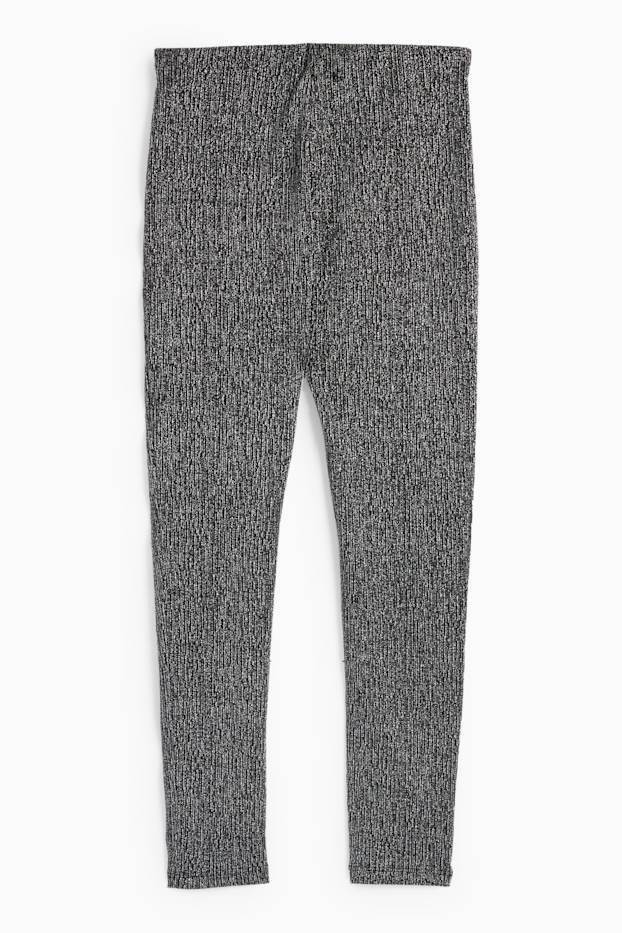 Donna - Leggings - effetto brillante - grigio
