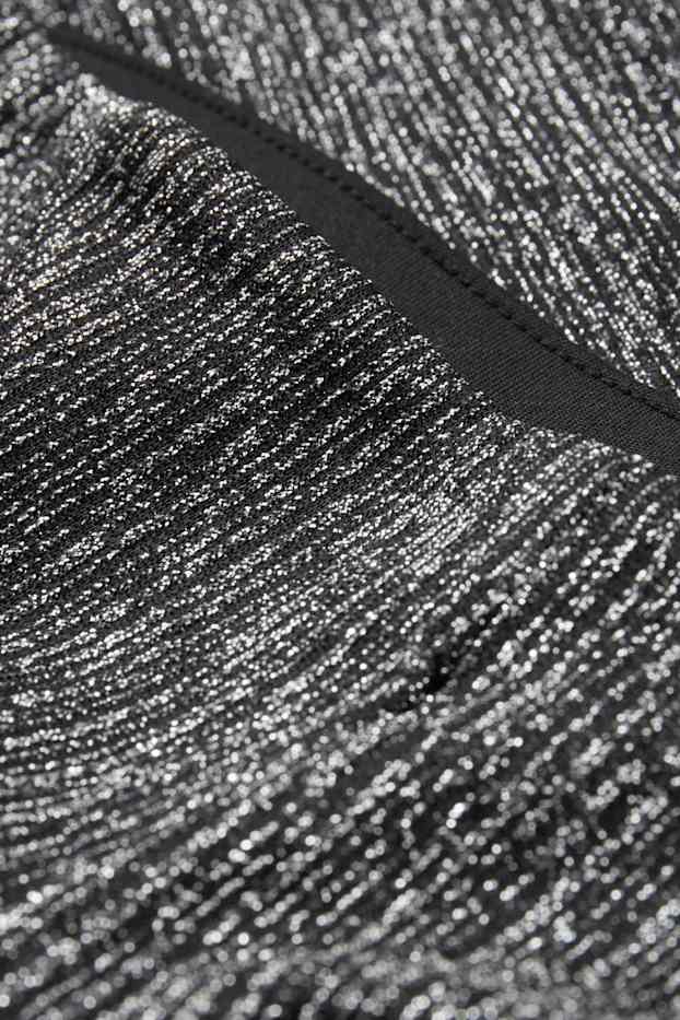 Donna - Leggings - effetto brillante - grigio