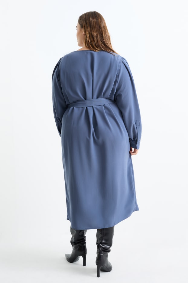 Mujer - Vestido camisero - azul