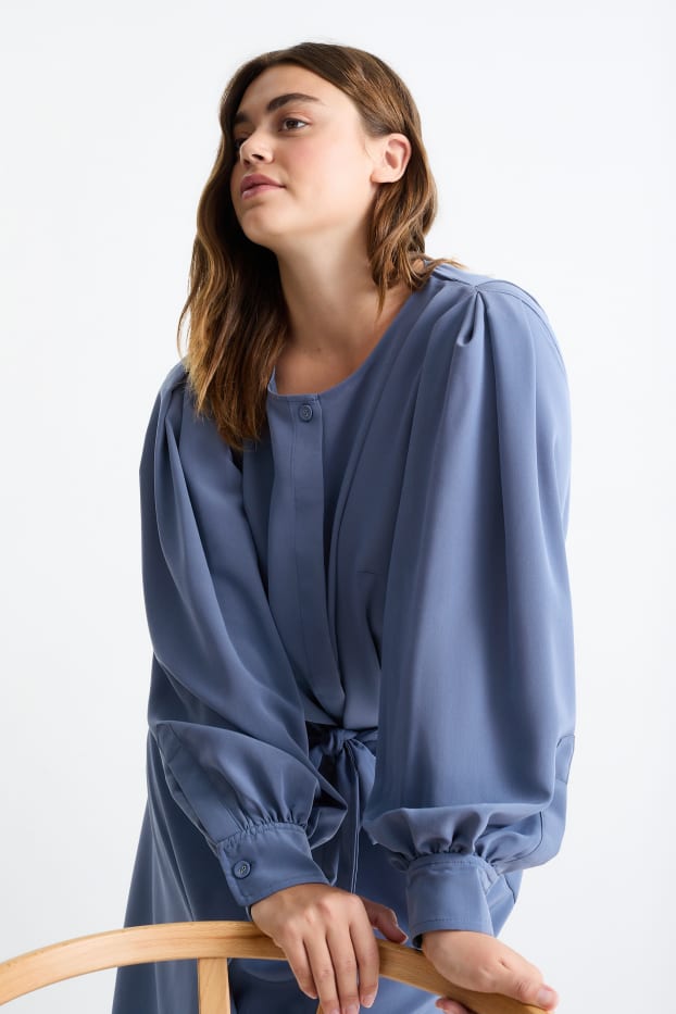 Mujer - Vestido camisero - azul