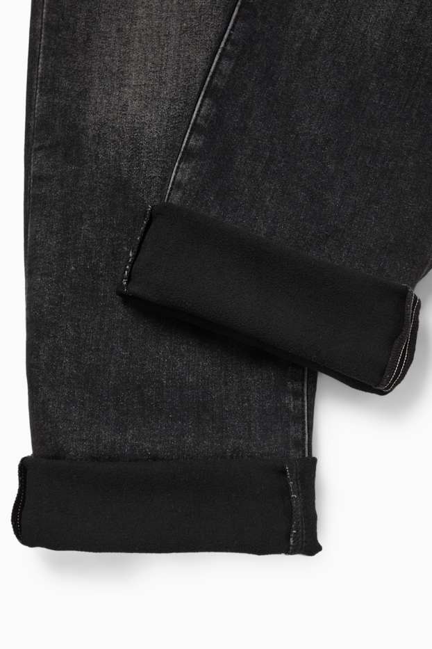 Uomo - Straight jeans - jeans termici - Flex jog denim - jeans grigio scuro
