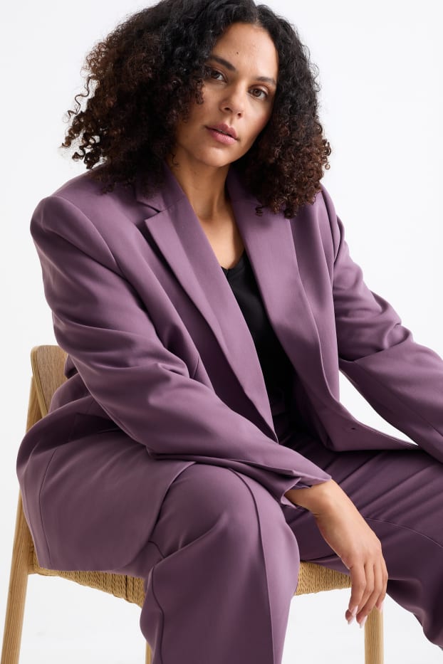 Damen - Business-Blazer - Relaxed Fit - violett