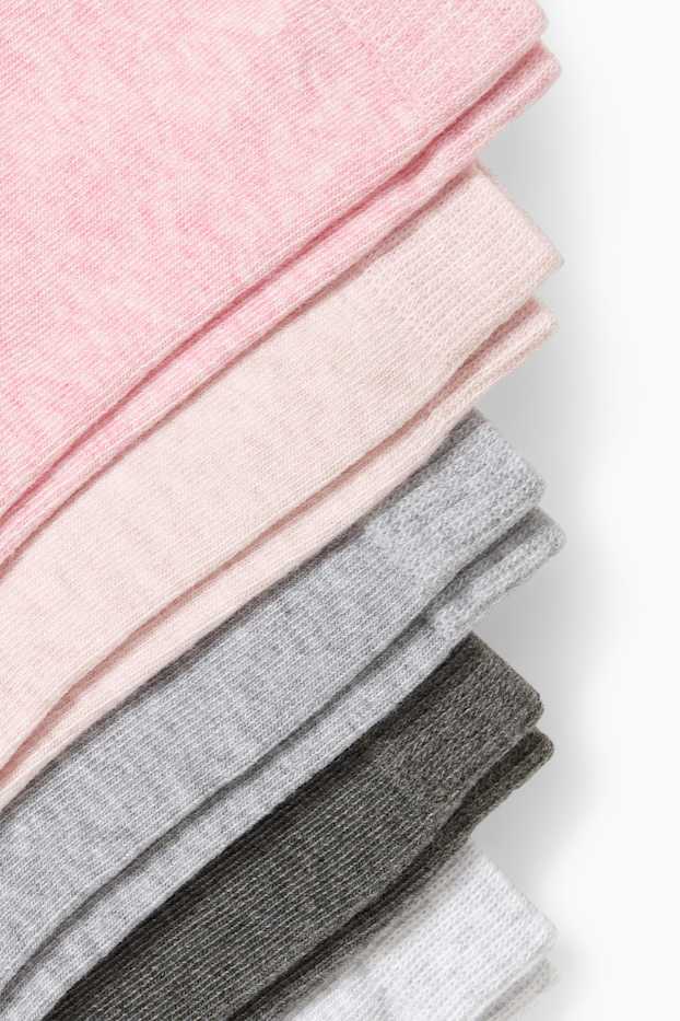 Dames - Set van 10 paar - sokken - roze