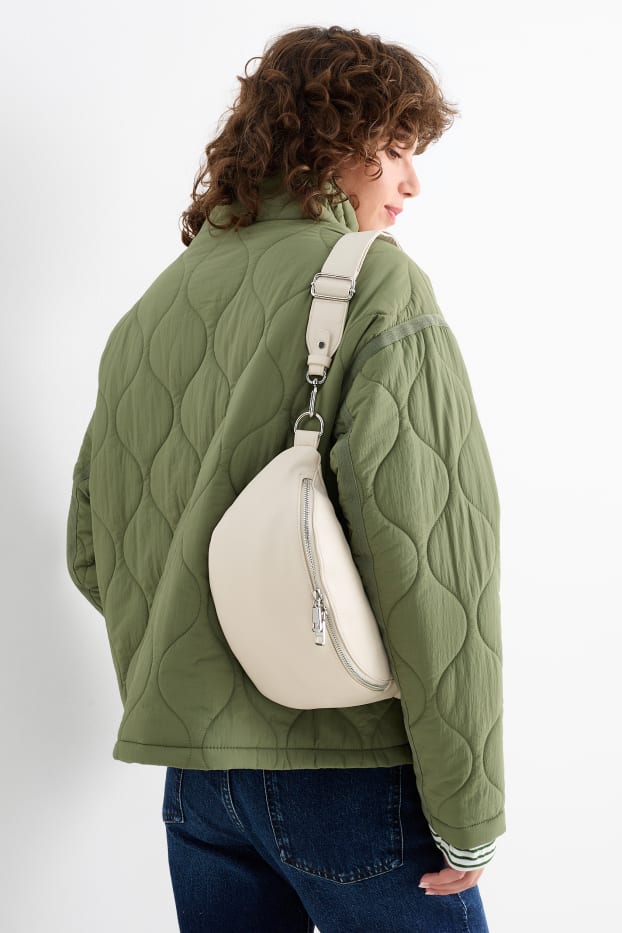 Femmes - Sac à bandoulière amovible - synthétique - beige clair