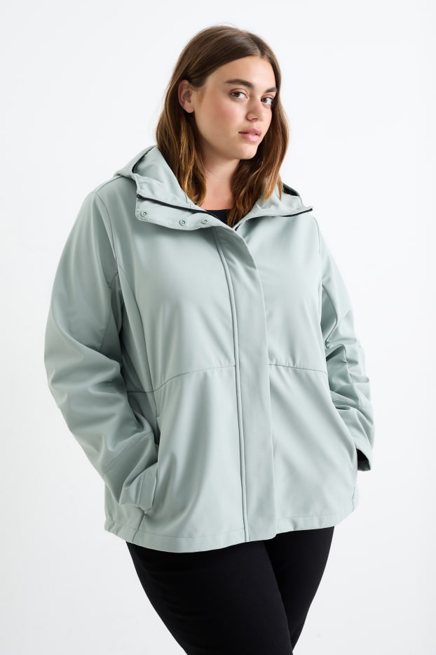 Dona - Jaqueta softshell amb caputxa - resistent a l’aigua Jaqueta - 4 Way Stretch - verd menta