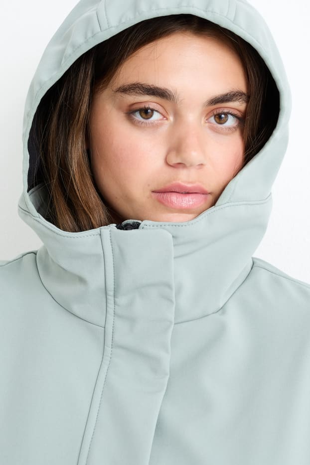 Dona - Jaqueta softshell amb caputxa - resistent a l’aigua Jaqueta - 4 Way Stretch - verd menta