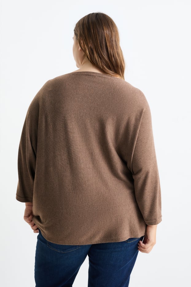 Femmes - Pullover en maille fine - marron