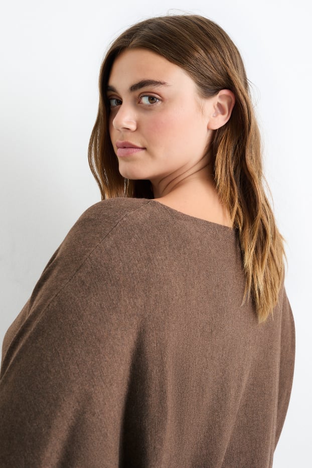 Femmes - Pullover en maille fine - marron