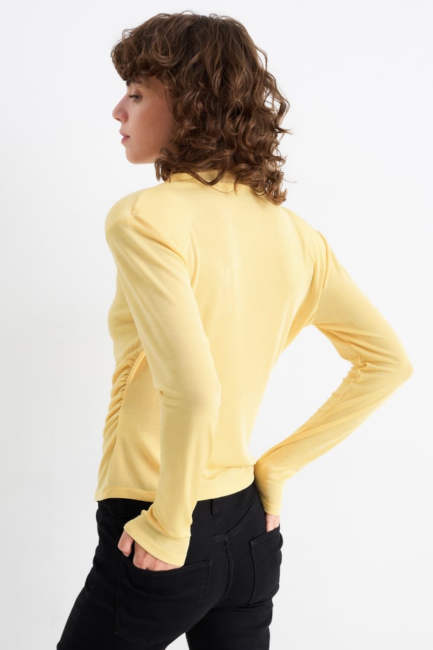 Women - Long sleeve top - yellow