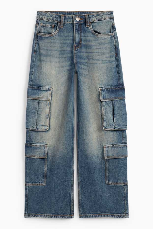 Nena - Cargo jeans - wide leg - texà blau