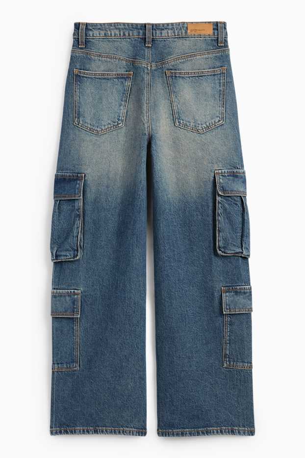 Nena - Cargo jeans - wide leg - texà blau