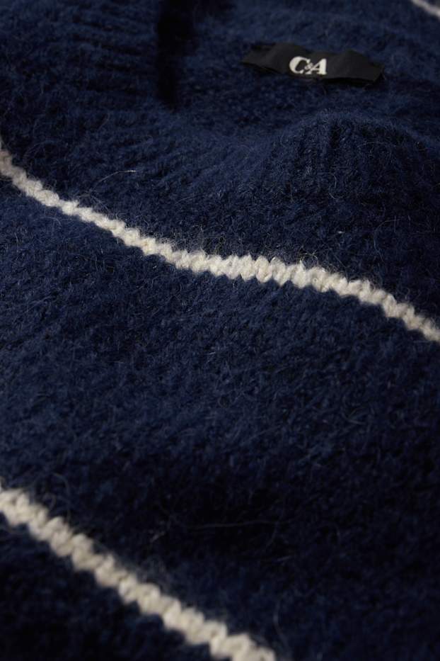 Femmes - Pullover - à rayures - bleu foncé
