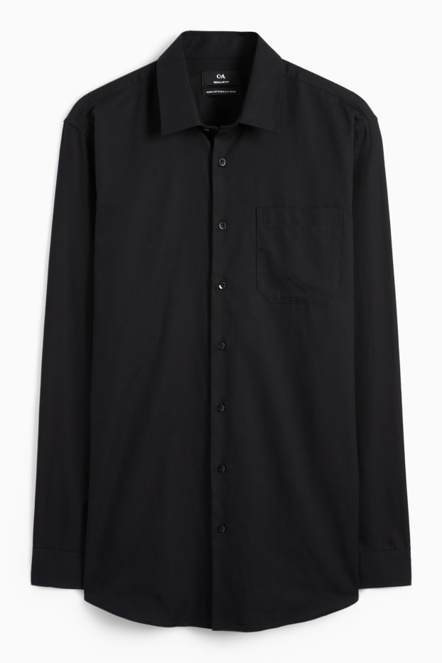 Home - Camisa formal - regular fit - Kent - fàcil de planxar - negre