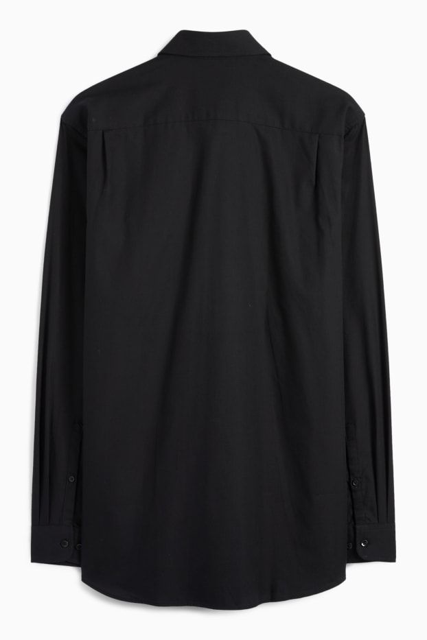 Home - Camisa formal - regular fit - Kent - fàcil de planxar - negre