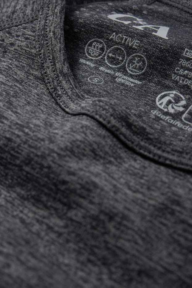 Femmes - Haut court de sport - protection UV - gris anthracite