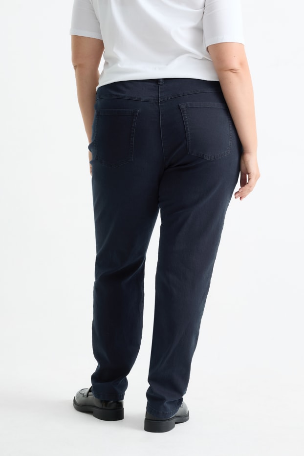 Damen - Slim Jeans - Mid Waist  - dunkelblau