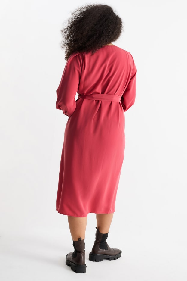 Femmes - Robe-chemisier - rouge