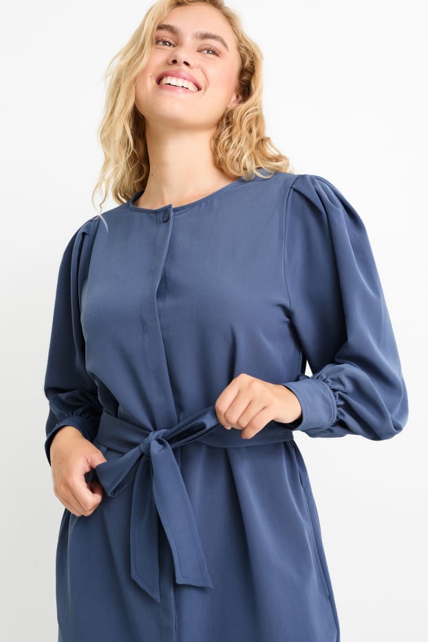 Femmes - Robe-chemisier - bleu