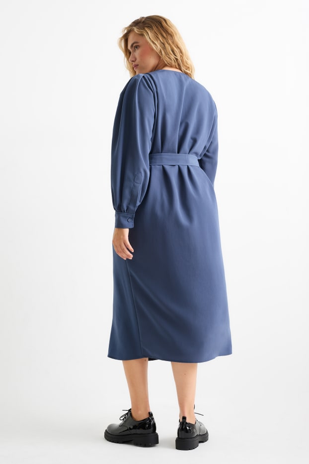 Femmes - Robe-chemisier - bleu
