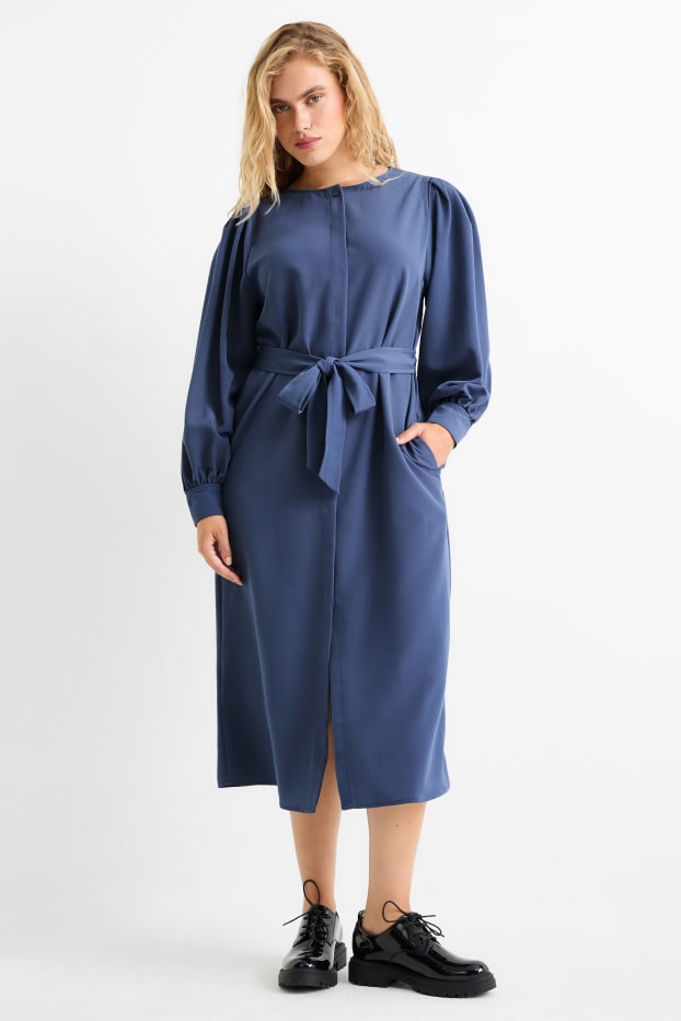 Femmes - Robe-chemisier - bleu