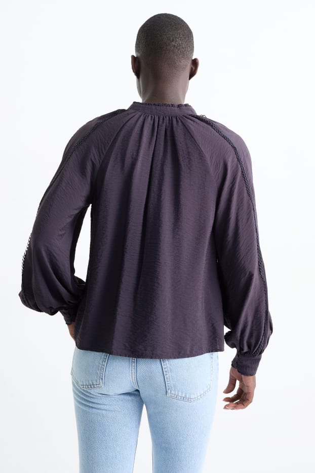 Dames - Blouse - donkerblauw