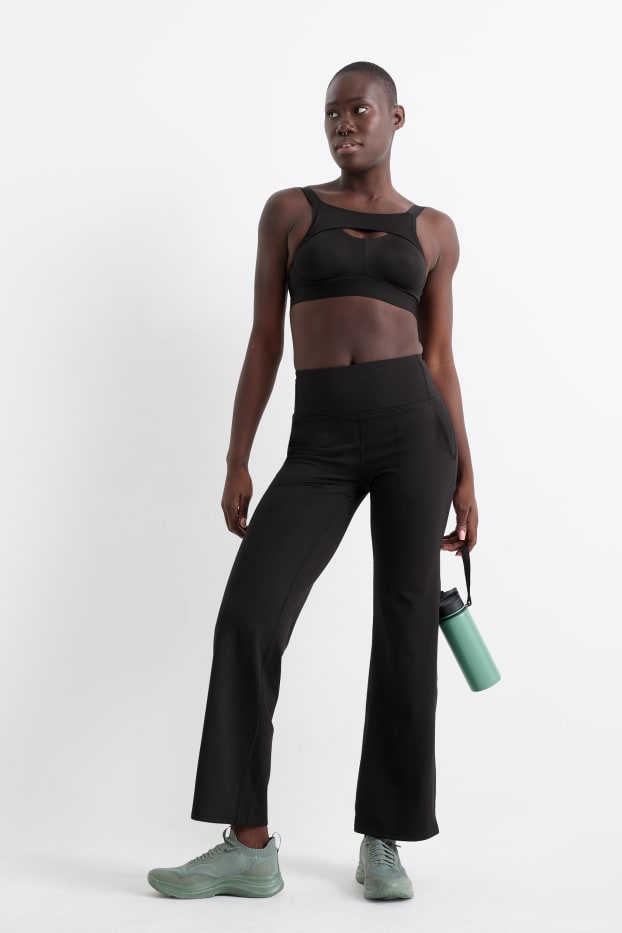 Femmes - Pantalon de sport en jersey - 4 Way Stretch - noir