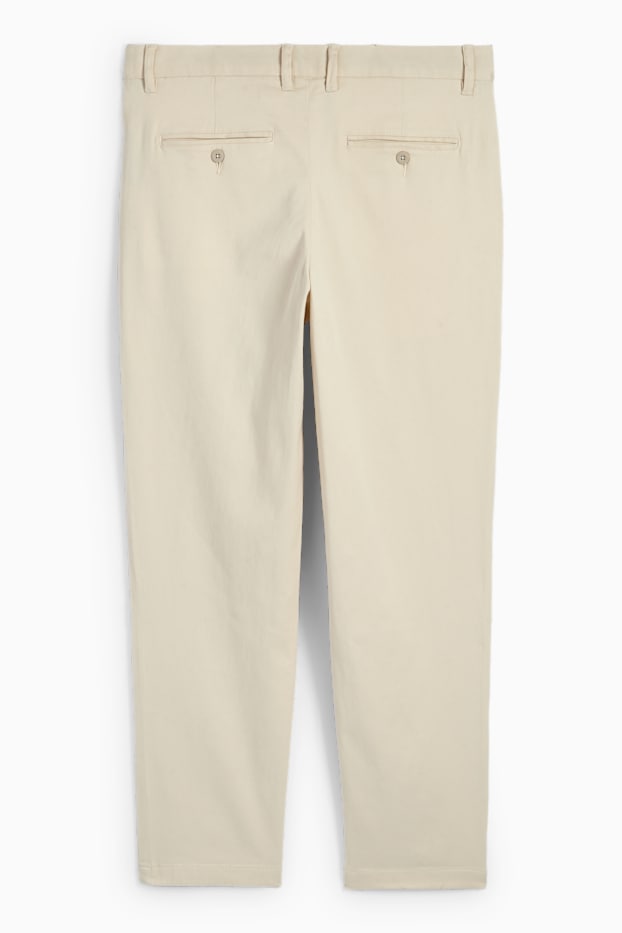 Hommes - Chino - tapered fit - beige clair