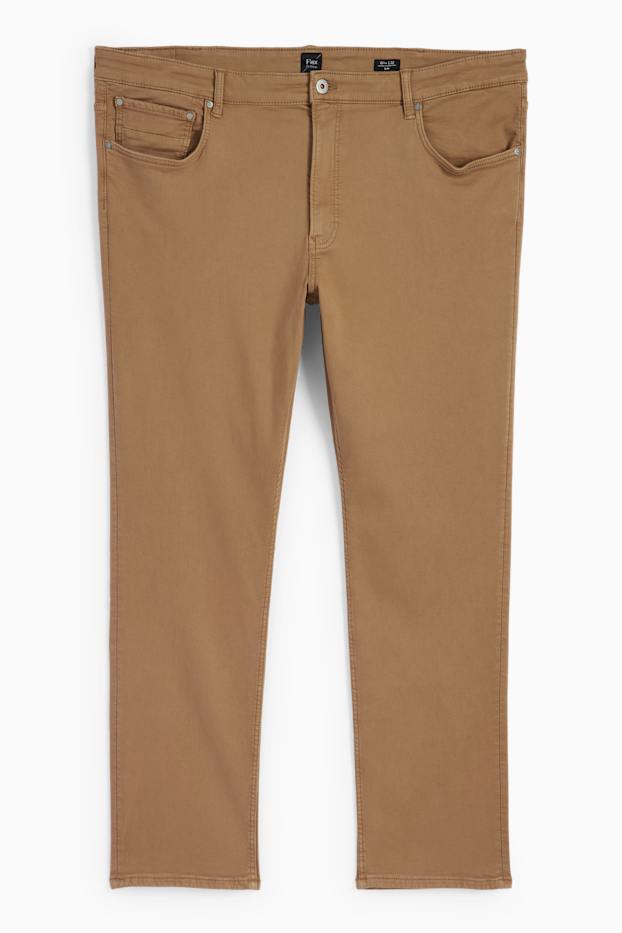 Pánské - Slim jeans - Flex - LYCRA® - světle hnědá