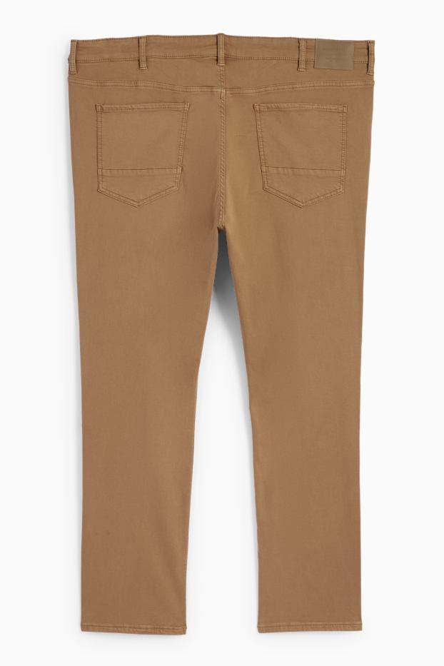 Pánské - Slim jeans - Flex - LYCRA® - světle hnědá