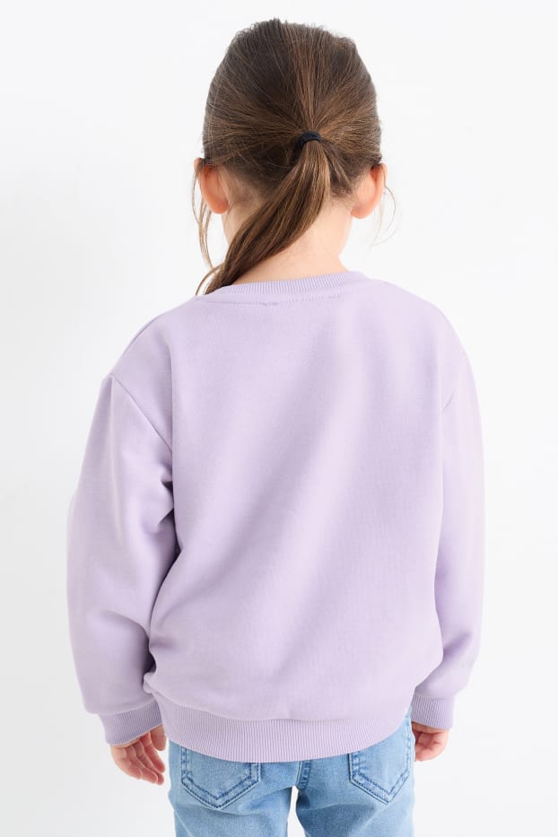 Enfants filles - Lot de 2 - cœurs - sweats - violet clair